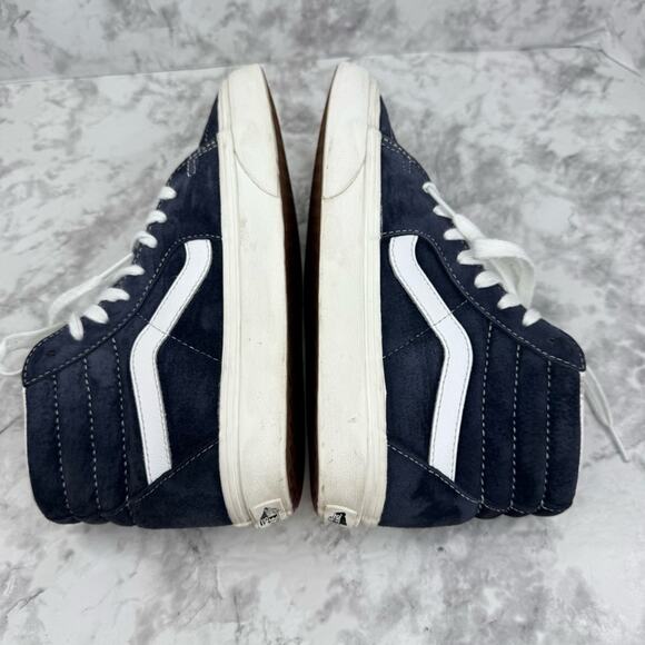 VANS Unisex Sk8 Hi Heiq Eco Dry Dupont Water Repellent Blue Sneakers M5.5 W 7 - Picture 6 of 15